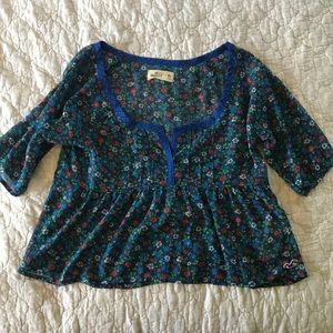 Hollister floral crop top